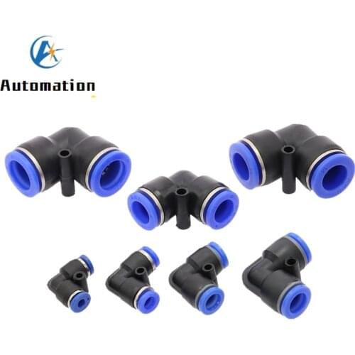 L Shaped Elbow 10mm 8mm 6mm 12mm 4mm OD Hose Tube One Touch Push in Air Pneumatic Connector Fittings Plastic Gas Quick Fitting