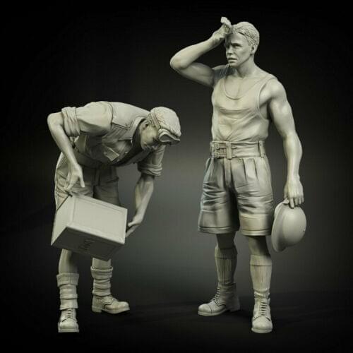 1/35 Soldiers in summer Resin Figure Building Kit