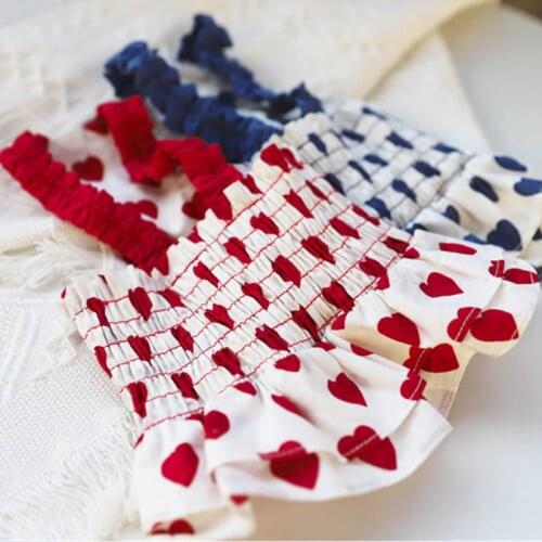 Summer Dog Clothes For Small Dogs Chihuahua 2021 New Arrival Puppy Dog Shirt Heart Print Pet Clothing For Dogs Vest Ropa Perro