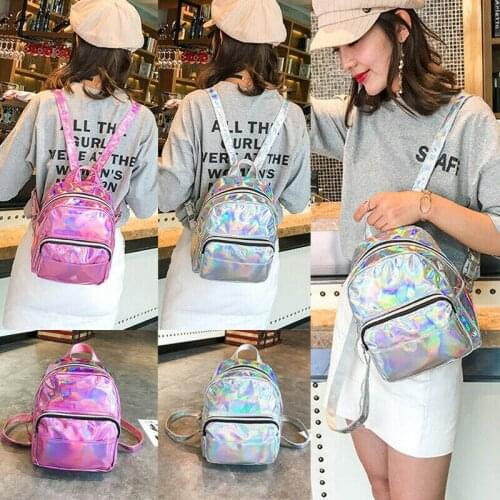 Fashion 2020 Women Girls School Backpack Glitter Bling Hiking Travel Backpacks Shoulder Bag