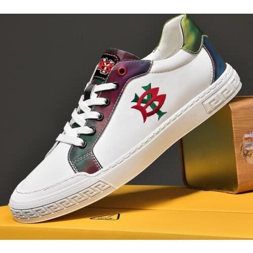 Mens Casual Sneakers Comfortable Cushion Running Shoes Genuine Leather Flat Shoes Lace-Up Breathable Tennis Shoes