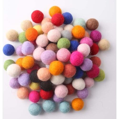Nepal Wool Ball 50PC 20mm Multicolour Felt Balls Christmas Gift Decor Baby Room DIY Rattle Handmade Crafts Baby Accessories Toys