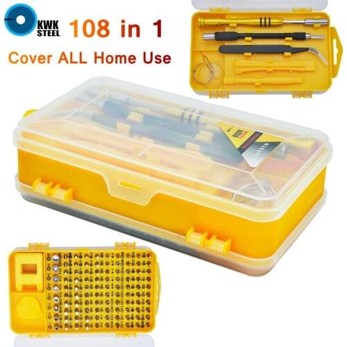 Household Tool Set Pad Computer PC Mobile Phone Cellphone Glasses Digital Electronic Device Repair Home Tools Bit 108pc 108 in 1