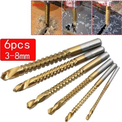 6pcs Cobalt Drill Bit Set Spiral Screw Metric Composite Tap Drill Bit Tap Twist drill bit set multi-function metal specia