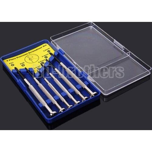 6in1 Mini Precision Screwdriver Set Screwdriver Combination Package Decoration Wrist Watch Cell Phone Repair Tools 100set/sets