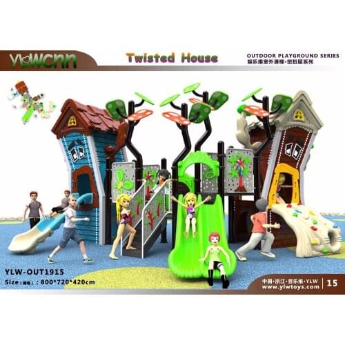 New outdoor plastics playground equipment KIDS amusement cartoon paradise children play structure YLW-OUT1915