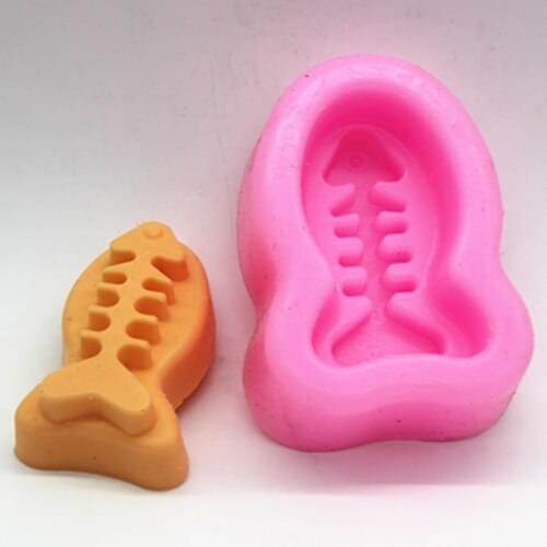 Wholesale!! 1pcs Small Fishbone (C496) Silicone Handmade Soap Mold Crafts DIY Mold Soap Moulds
