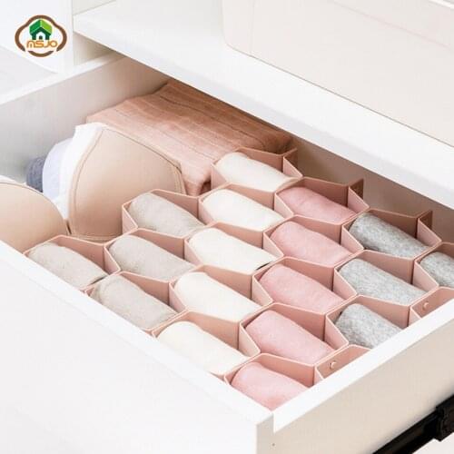 Msjo Clothing Organizer Adjustable Wardrobe Drawer Divider Storage Clapboard For Ties Socks Bra Underwear Organize Storage