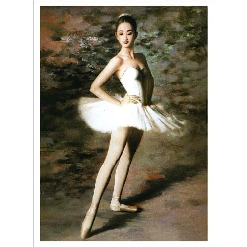 Canvas prints art handpainted oil painting picture Ballet dancer girl art craft canvas decor art great gift for children