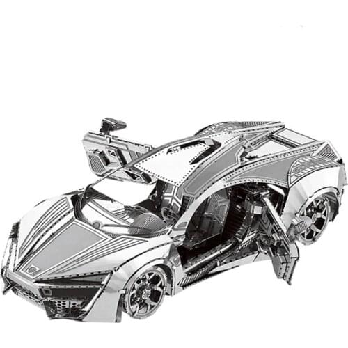 Hot Model 3D Puzzle Metal Model Kit Hypersport Racing Car Assembly Model DIY 3D Cut Model Puzzle Toys for Adult