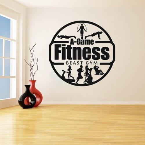 YOYOYU Beast GYM Remove Vinyl Decorative Wall Sticker Fitness Man Decal Fitness Center Bedroom Home Decoration Art Poster ZX406