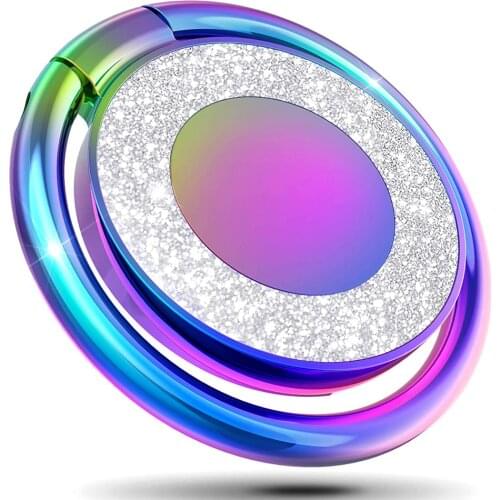 360 Rotating Finger Ring Holder Stand Grip For Mobile Phone Car Magnetic Mount Phone Back Sticker Pad Unniversal Bracket