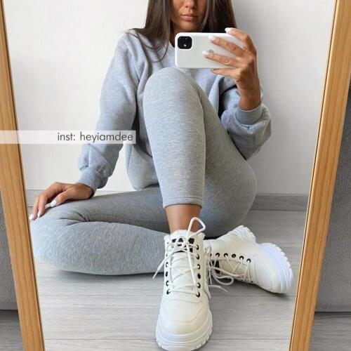 Botines Mujer 2020 Winter Platform Lncrease Ankle Shoes Women Plush Snow Boots Warm Round Head Sneakers Female Martin Botas