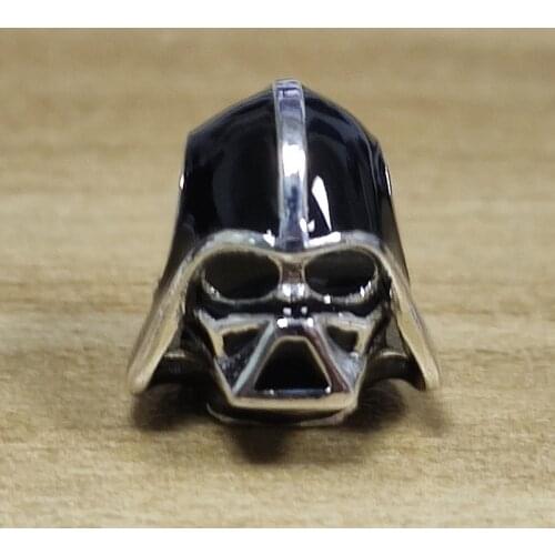 Bewill 100% Authentic 925 Sterling Silver Wars Joint Black Warrior Black Epoxy Beads Fit Original Bracelet Necklace DIY Jewelry