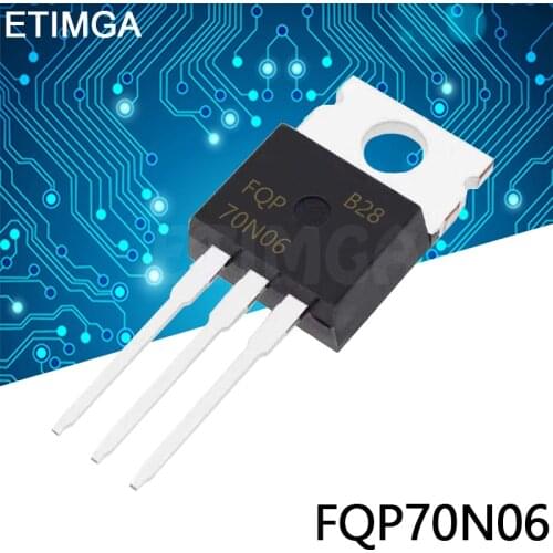 10PCS/LOT FQP70N06 70N06 TO-220 Transistor 70A 60V
