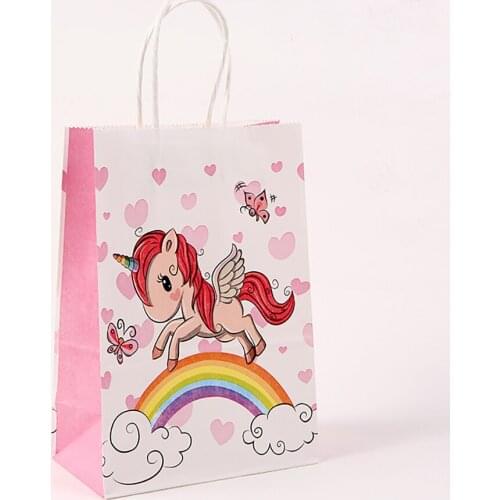 2pcs Cartoon Paper bags for gifts, Wedding Favor Bag Bridal Shower Wedding Birthday Anniversary Favor Candy Gift Paper Ba