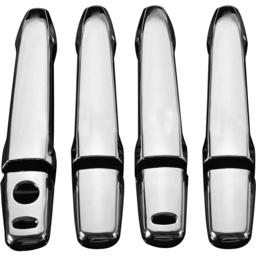 4PCS CHROME DOOR HANDLE COVER SMART KEY CAP FOR MITSUBISHI OUTLANDER 2013 -2016