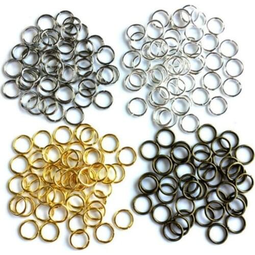 50 Pcs Metal Long Hair Clip Braid Circle Hoop Bead Adjustable Dreadlock Ring Bead Girl Kids Hair Styling Accessories 18mm 10mm