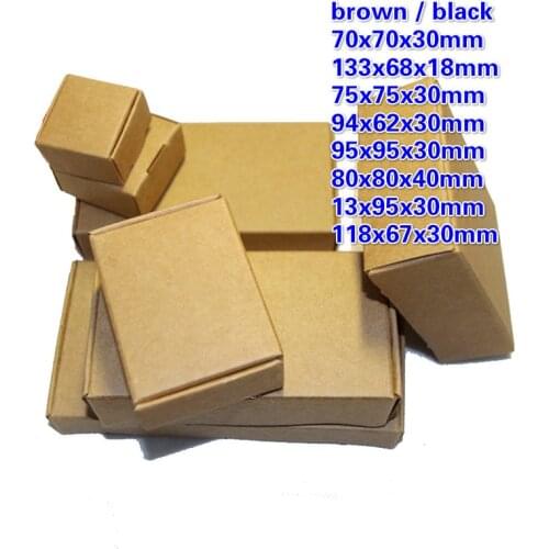 50pcs 7x7x3/8x8x4/9.5x3/13.3x6.8x1.8 /13x9.5x3/11.8x6.7x3cm Kraft Paper folding Box Gift Packaging Box For Handmade Soap Iphone