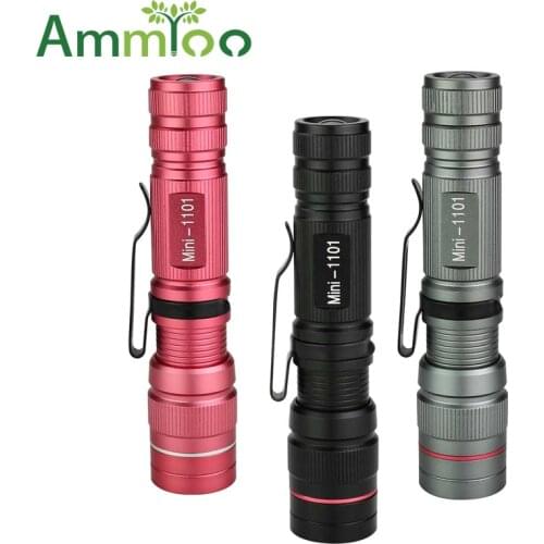 8W Portable Mini Penlight Q5 Chips LED Flashlight Torch Pocket Light 3 Mode Zoomable Focus Lantern Outdoor Camping Lighting
