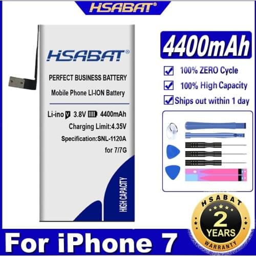 HSABAT 4100mAh Battery for iphone 7 for iphone7 for iphone 7G for iphone7G free tools+Sticker