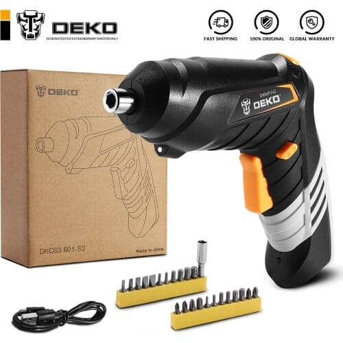 DEKO DKCS3.6O1 S1/S2/S3 Electric Cordless Screwdriver Impact Keyless Chuck Charging Battery