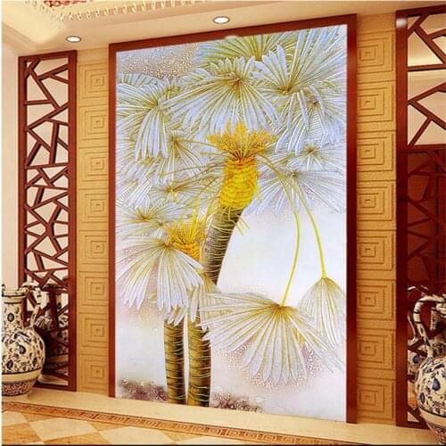 Beibehang Large custom wallpaper colorful tree of life art decorative painting archaeological background decoration