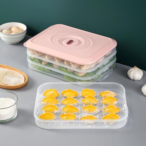 Quick-Frozen Household Dumpling Box Refrigerator Fresh-Keeping Box Storage Box Tray Multi-Layer Frozen Wonton Box