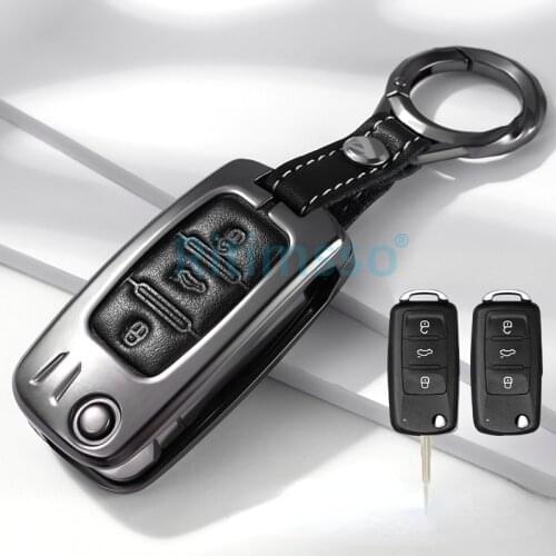 Alloy Car Remote Key Cover Case Fob for Volkswagen VW Bora Polo Tiguan Jetta Passat B5 B6 B7 Golf Beetle for Skoda Octavia