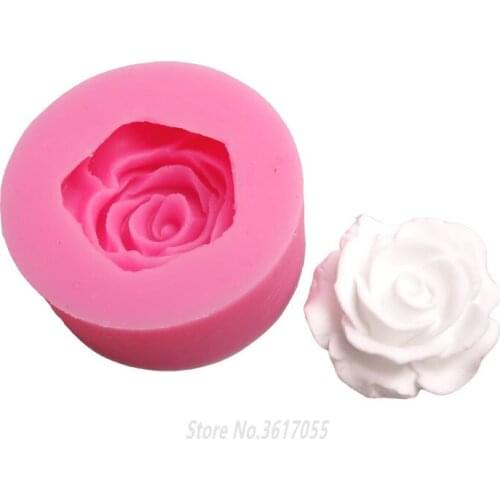 Blooming Rose Flower Soap Mold Silicone Mould Handmade Soap Mold Candle Mold Crafts DIY Gifts Supply Fondant Mold Cake Decor