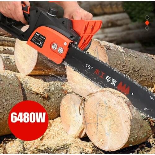 6480W Chainsaw Electric Chain Saw Garden Tools Wood Cutting Multifunctional Handheld High Power Electric Saw