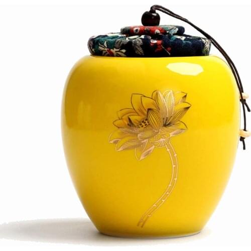 Gradient Glaze Ceramic Funeral Pet Urn for Memorials - Small