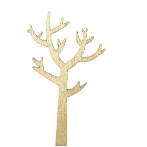 Happymems Wood Shapes 24pcs Branch wooden shape Home Decorations Household Scrapbooking Tree wooden shape