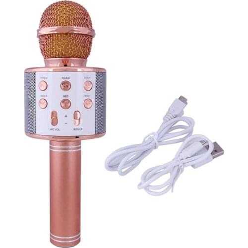 2021 HOT Bluetooth Karaoke Microphone Wireless Microphone Professiona Speaker Handheld Microfone Player Singing Recorder Mic