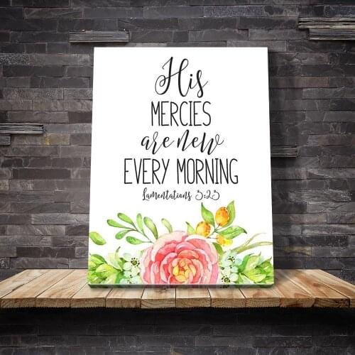 Religious Scripture Wall Art Picture Canvas Inspirational Poster Nursery Print Minimalist Painting Nordic Room Decor Framed