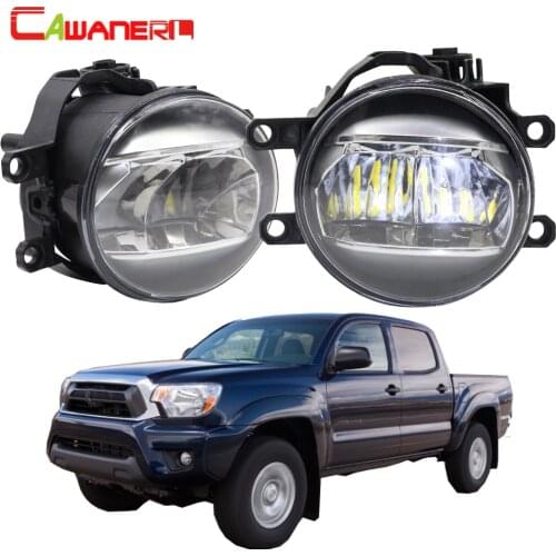 Cawanerl Car 4000LM LED Fog Light Kit Daytime Running Light DRL White 12V Accessories For Toyota Tacoma 2012 2013 2014 2015 2016