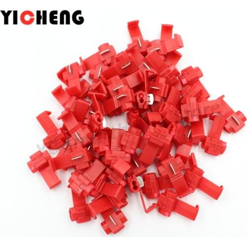 100Pcs Cable Connector Quick Lock Terminal Red22-18AWG Blue18-14 AWG Yellow12-10AWG speaker binding post wire connector