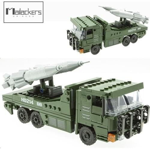 Mailackers Military Truck Anti-ship Missile Transport Vehicles Building Blocks Military WW2 German Soldiers Bricks Toys For Boy