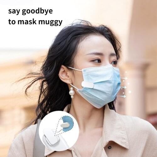 Reusable Portable Fan For Face Mask Clip-On Air Filter USB Rechargeable Exhaust Mini Fans Personal Wearable Air Purifiers
