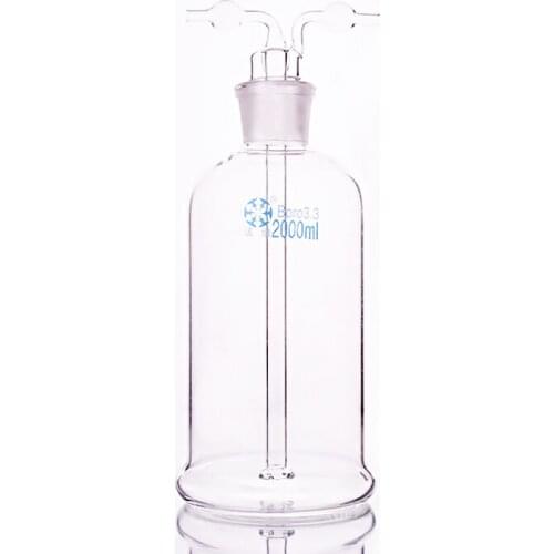 Monteggia gas washing bottle ,Capacity 2000ml,Lab Glass Gas Washing Bottle muencks,Shisha hookah