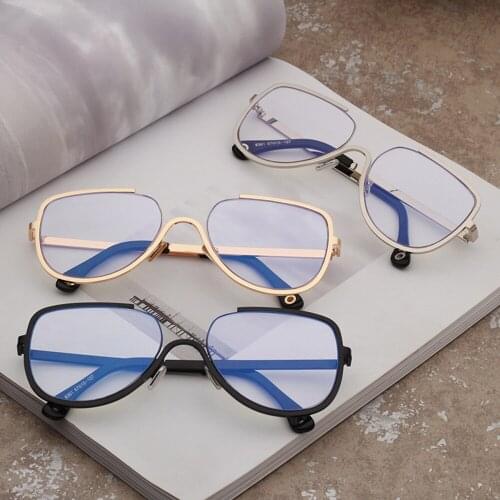 Optical Frame Clear Eye Glasses Men Metal Transparent Eyeglasses Women Full Rim Vocation Accessories Shopping Eyeglass 8361OLO