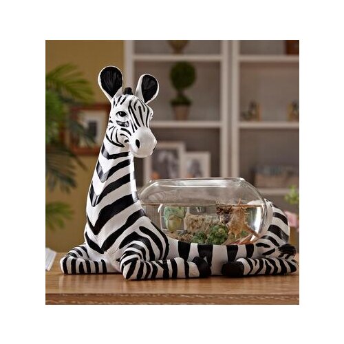 European style retro mini light golden elephant fish small open aquarium glass desktop decoration