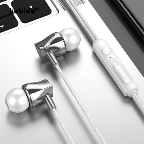 Sport Headset Upgraded Wired Headset Mobile Phone 3.5mm Wired Subwoofer Earphones In ear Deep Bass Stereo Earbuds With Mic