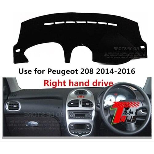 TAIJS Factory 3 Colors Car Dashboard Cover Anti Cracking Mat Fit for Peugeot 208 2014 2015 2016 Right Hand Drive