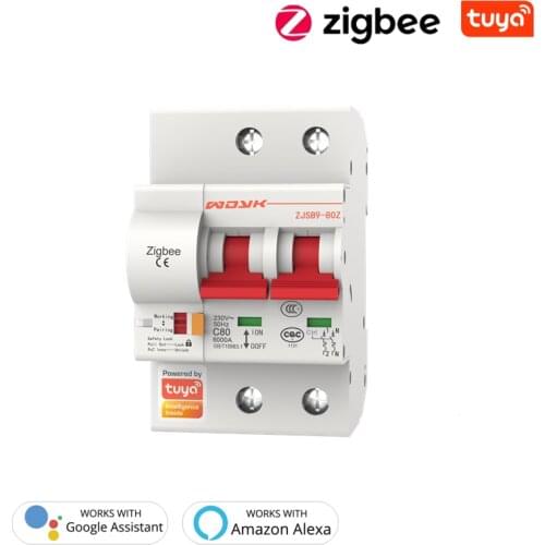 Tuya Zigbee 1P 2P 3P WiFi Circuit Breaker Smart Life APP Alexa Timer Remote Control Wireless Intelligent Automatic Smart Switch