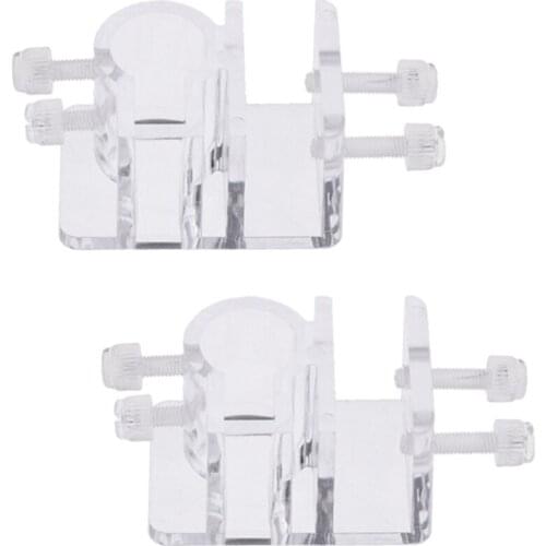 Pack of 2, Water Pipe Acrylic Aquarium Fish Tank Fixing Clip Tube Clamp Support Stable Holder 26mm Hole, Truly Practical