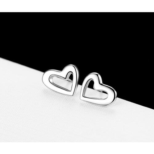 LOVE Silver Earrings S925 Sterling Silver Ear Studs Hoop Earrings For Women Silver Drop Earring Jewelry Girl Woman Gift