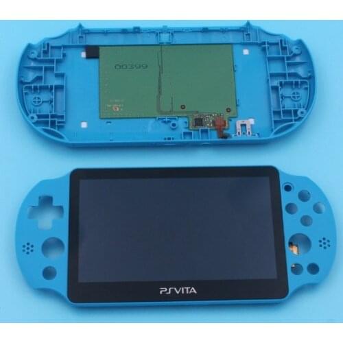 1set original for ps vita for psvita psv 2000 lcd display screen with frame + back housing cover black/white/orange/blue