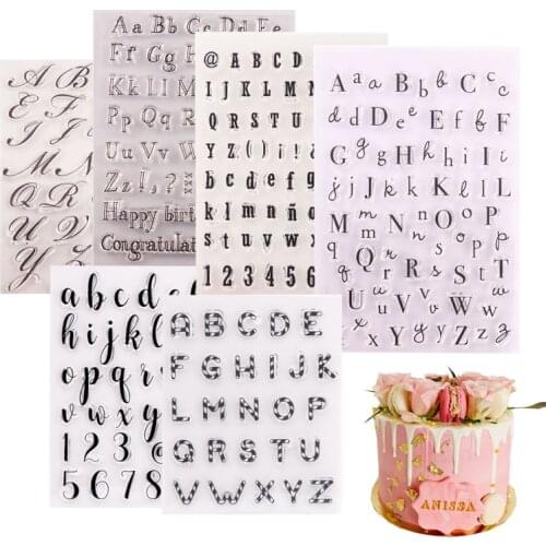1PC Cake Tool Letter Alphabet Cookie Cutter Embosser Stamp Sticky Decorating Tools Fondant Mould Sugarcraft
