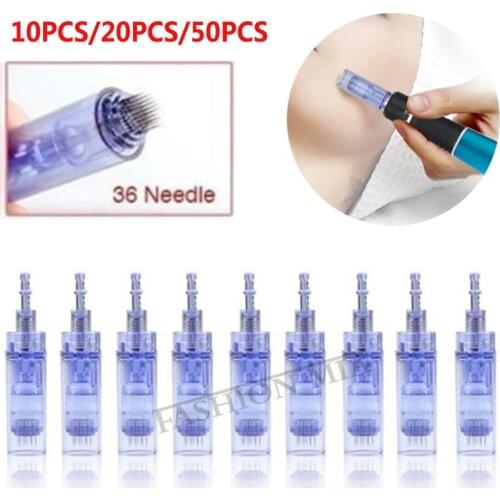 10/50PCS microneedling Cartridge Bayonet For MTS Derma A1 Nano / 9 /12/ 36/ 42 pin Tattoo Cartridge Dr. Pen Tattoo Micro Needle